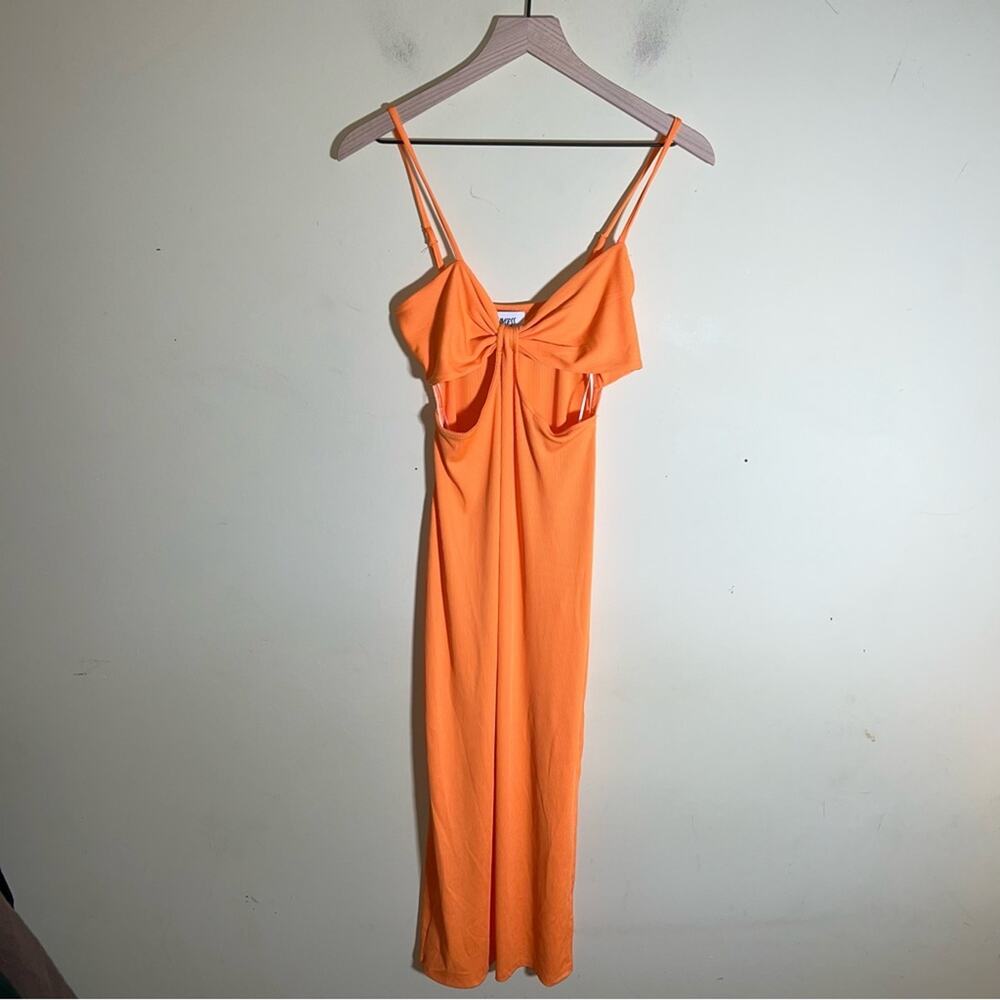 PRINCESS POLLY ribbed midi bodycon dress with cutouts 6 - Picture 2 of 5